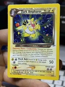 Dark Ampharos 1/105 2000 Neo Destiny 2000 Holo Rare WOTC Pokemon Card TCG - Image 4