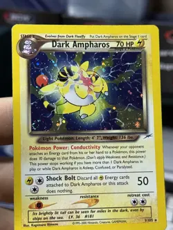 Dark Ampharos 1/105 2000 Neo Destiny 2000 Holo Rare WOTC Pokemon Card TCG - Image 5