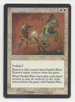 MTG NEMESIS: 1x LP/MP Parallax Wave Magic the Gathering Card Remove Creature - Image 1