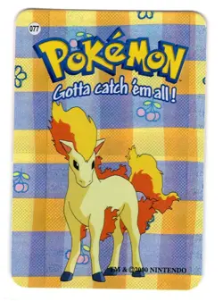Ponyta #77 - Vintage Vending Machine Prism Sticker 2000 - Pokemon Card - Image 1