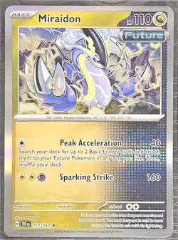 Miraidon 121/162 Holo Rare - Error Card w/ Nebula in Back- SV05 Temporal Forces - Image 1
