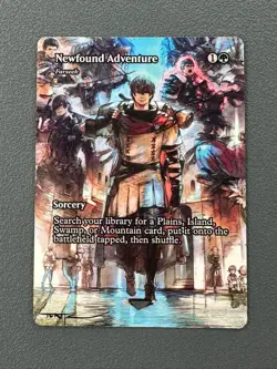 Farseek Newfound Adventure MTG Final Fantasy Hand Painted Full Altered Art Tentz - Image 1