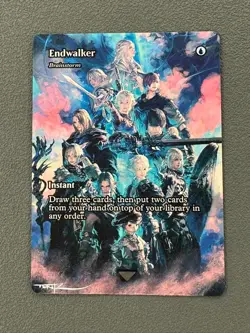 Brainstorm Endwalker MTG Final Fantasy Hand Painted Borderless Altered Art Tentz - Image 1