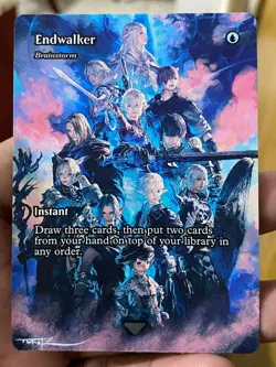 Brainstorm Endwalker MTG Final Fantasy Hand Painted Borderless Altered Art Tentz - Image 2