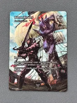 Deadly Dispute / Baron Rivalry MTG Final Fantasy Hand Painted Altered Art Tentz - Image 1