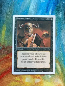Demonic Tutor, Damaged Corner (see pics) Revised Edition, MTG Singles - Image 1