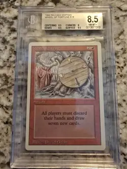 Wheel of Fortune * REVISED* BGS 8.5 NM/MT+ Magic the Gathering MtG 8.5/8.5/8/9.5 - Image 1
