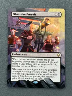 Obsessive Pursuit MTG Avatar: The Last Airbender Hand Painted Full Altered Art v - Image 1