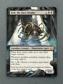 Koh the Face Stealer MTG Avatar The Last Airbender Hand Painted Full Altered Art - Image 1