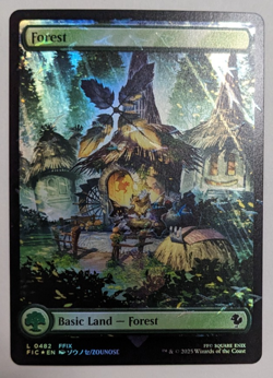 Chocobo Track Forest! (0482) Final Fantasy FIC, Magic MtG, Full Art Foil - NM! - Image 1