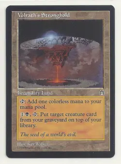 MTG STRONGHOLD: 1x NM/M Volrath's Stronghold Magic the Gathering Card to Library - Image 1