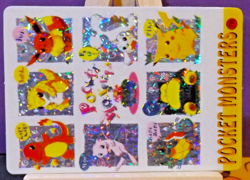 POKEMON POCKET MONSTERS VENDING PRISM STICKER 70 SNORLAX PIKACHU MEW EEVEE - Image 2