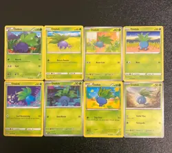 x3 sets of Oddish Gloom Vileplume Bellossom pokemon cards mixed set - Image 1