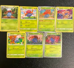 x3 sets of Oddish Gloom Vileplume Bellossom pokemon cards mixed set - Image 2