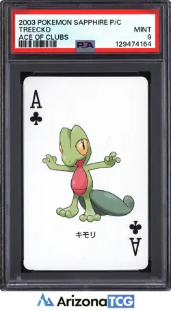 Pokemon 2003 Treecko Ace Of Clubs Pokemon Sapphire Playing Card Japanese PSA 9 - Image 1