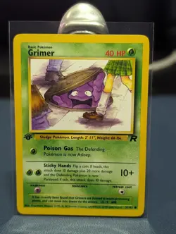Grimer 57/82 Team Rocket 1st Edition Common 2000 Vintage Pokemon TCG - Image 1