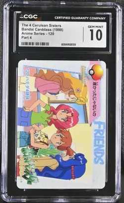 Pokemon Bandai Carddass (1998) The 4 Cerulean Sisters Anime Series 120 CGC 10 - Image 1