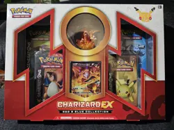 Pokemon TCG 20th Anniversary Charizard EX Red & Blue Collection Box - Image 1