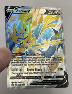 Pokemon TCG Shiny Zacian V Full Art Black Star Promo SwSh292 Near Mint - Image 1