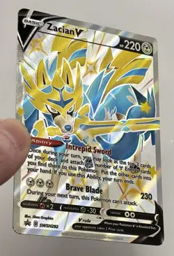 Pokemon TCG Shiny Zacian V Full Art Black Star Promo SwSh292 Near Mint - Image 2