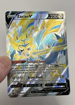 Pokemon TCG Shiny Zacian V Full Art Black Star Promo SwSh292 Near Mint - Image 5