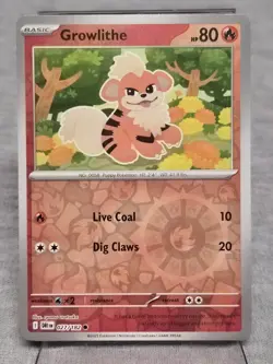 Growlithe 027/182 Common Reverse Holo - Pokemon TCG Destined Rivals NM - Image 1