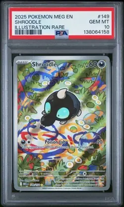 Shroodle *PSA 10* Illustration Rare *Mega Evolution* #149 * Pokemon - Image 1