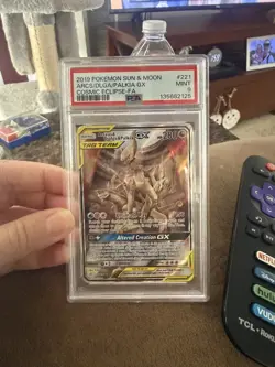 PSA 9 MINT Pokemon Arceus Dialga Palkia GX Cosmic Eclipse Full Art 221/236 - Image 1