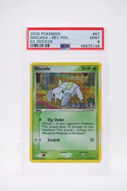 2005 Pokemon Nincada Rev Foil EX Deoxys 67 PSA 9 - Image 3