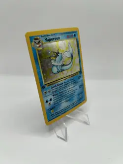 Pokemon TCG 1st Edition Vaporeon 12/64 Jungle 1999 Holo Rare WOTC - MP - Image 3