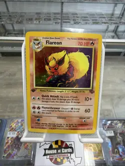 Pokemon TCG Flareon Jungle 3/64 Holo Unlimited Holo Rare 1st Edition MP+ - Image 1