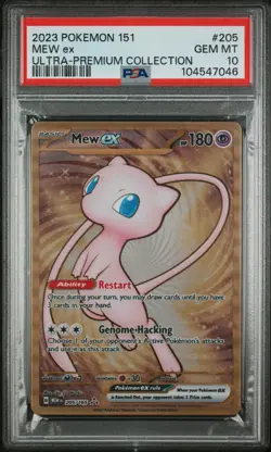 2023 Pokemon 151 UPC Metal Promo Mew #205 PSA 10 #7046 - Image 1