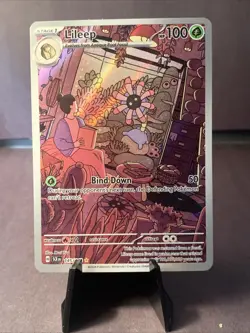 Pokemon TCG Lileep 145/142 Illustration Rare Full Art Holo Stellar Crown 2024 NM - Image 1