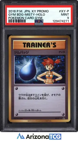 Pokemon 2016 Misty's Gym Badge Holo XY Promo Japanese PSA 9 - Image 1