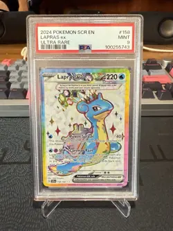 2024 POKEMON SCR EN-STELLAR CROWN ULTRA RARE #158 LAPRAS EX PSA 9 - Image 1