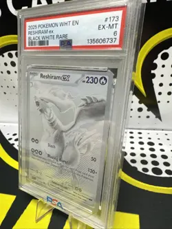 Pokemon 2025 Reshiram ex 173/086 Black White Rare White Flare PSA 6 - Image 2
