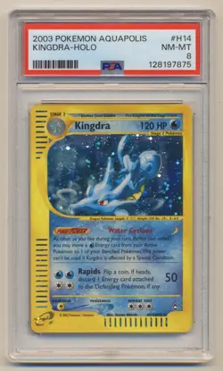 PSA 8 Pokemon Aquapolis Holo Rare Kingdra H14/H32 NM/MINT Condition! - Image 1