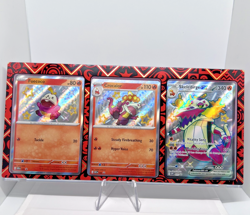 Pokemon Skeledirge EX 081 Crocalor 080 Fuecoco 079 NM Promo Set Magnetic Holder - Image 1