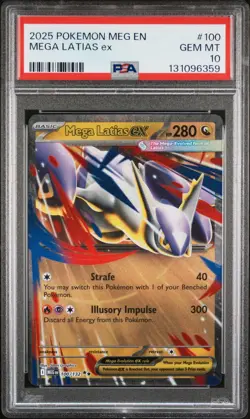 Mega Latias ex 100/132 Pokemon Mega Evolutions Double Black Star PSA 10 GEM MINT - Image 3