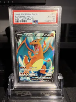 Pokemon TCG Charizard v Brilliant Stars Full Art Ultra Rare PSA 10 - Image 1