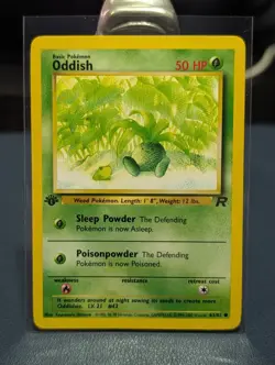 Oddish 63/82 Team Rocket 1st Edition Common 2000 Vintage Pokemon TCG - Image 1