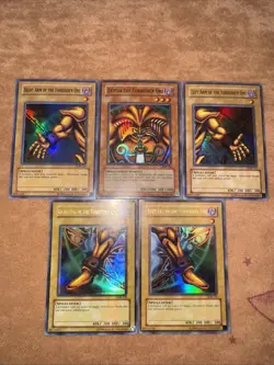 🔥 YUGIOH Exodia The Forbidden One SET (5 PIECES) ORIGINAL 2002 LOB-124 LP/NM - Image 1