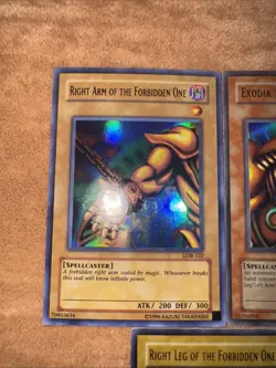 🔥 YUGIOH Exodia The Forbidden One SET (5 PIECES) ORIGINAL 2002 LOB-124 LP/NM - Image 4