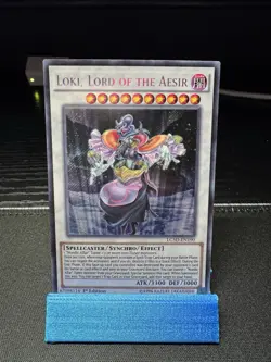 Yugioh! Loki, Lord of the Aesir - 1st Ed Secret Rare - LC5D-EN190 - LP - Image 2