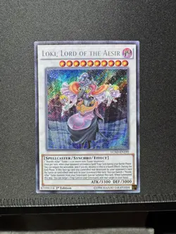 Yugioh! Loki, Lord of the Aesir - 1st Ed Secret Rare - LC5D-EN190 - LP - Image 4