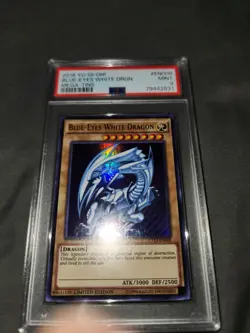 Yugioh Blue Eyes White Dragon Mega-tins 2016 #EN008 Mint PSA 9 - Image 2