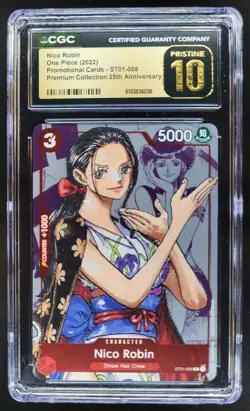 2022 ONE PIECE CCG NICO ROBIN 25TH ANNIVERSARY ST01-008 CGC 10 PRISTINE B PT - Image 1