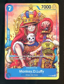 Monkey.D.Luffy (2nd Anniversary Stamped) P-043 One Piece Promo Non Foil - Image 1