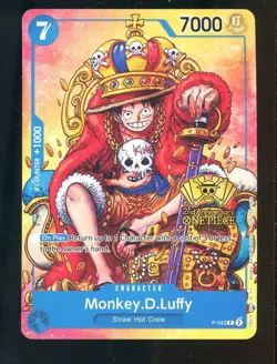Monkey.D.Luffy (2nd Anniversary Stamped) P-043 One Piece Promo Non Foil - Image 1