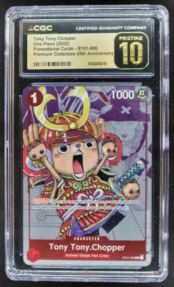 2022 ONE PIECE CCG TONY TONY CHOPPER 25TH ST01-006 CGC 10 PRISTINE B PT - Image 1